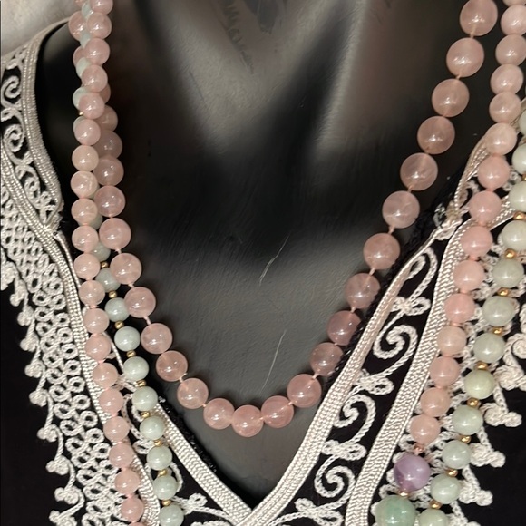 Quartz and Jade Three Necklace Bundle - Picture 3 of 10